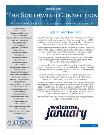 thumbnail of Southwind January 2019 Newsletter